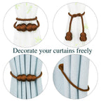 Magnetic Curtain Tiebacks Decorative Rope Curtain Holdbacks Drapes Hangtty