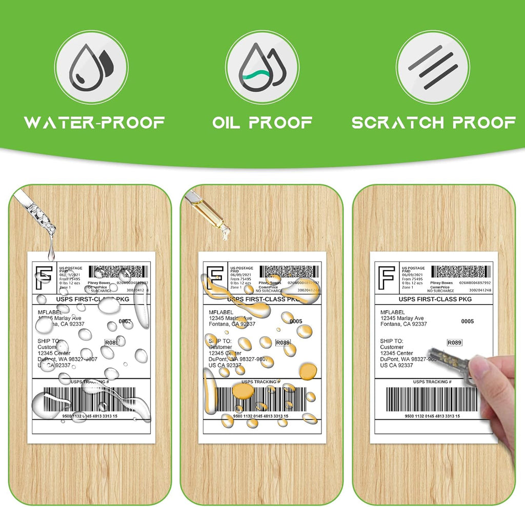 4x6 Direct Thermal Shipping Labels - 4 Rolls of 450 Labels/Roll, Compatible with Zebra 2844/ZP450/ZP500/ZP505