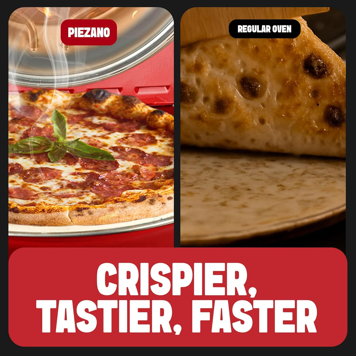 Crispy Crust Pizza Oven by Granitestone – 12 Inch Electric Pizza Oven Indoor Countertop Maker with Ceramic Stone