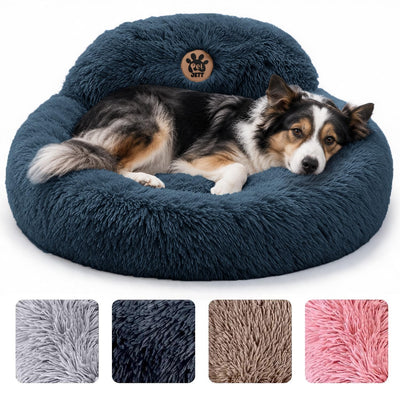 Calming Dog Bed Medium Size Dog - 30'' Donut Bed, Washable Dog Bed - Soft