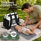 Diaper Bag Backpack with Bottle Warmer Bag for Mom Dad
