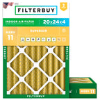 20x24x4 Air Filter MERV 11 Pet & Allergy Defense (2-Pack)