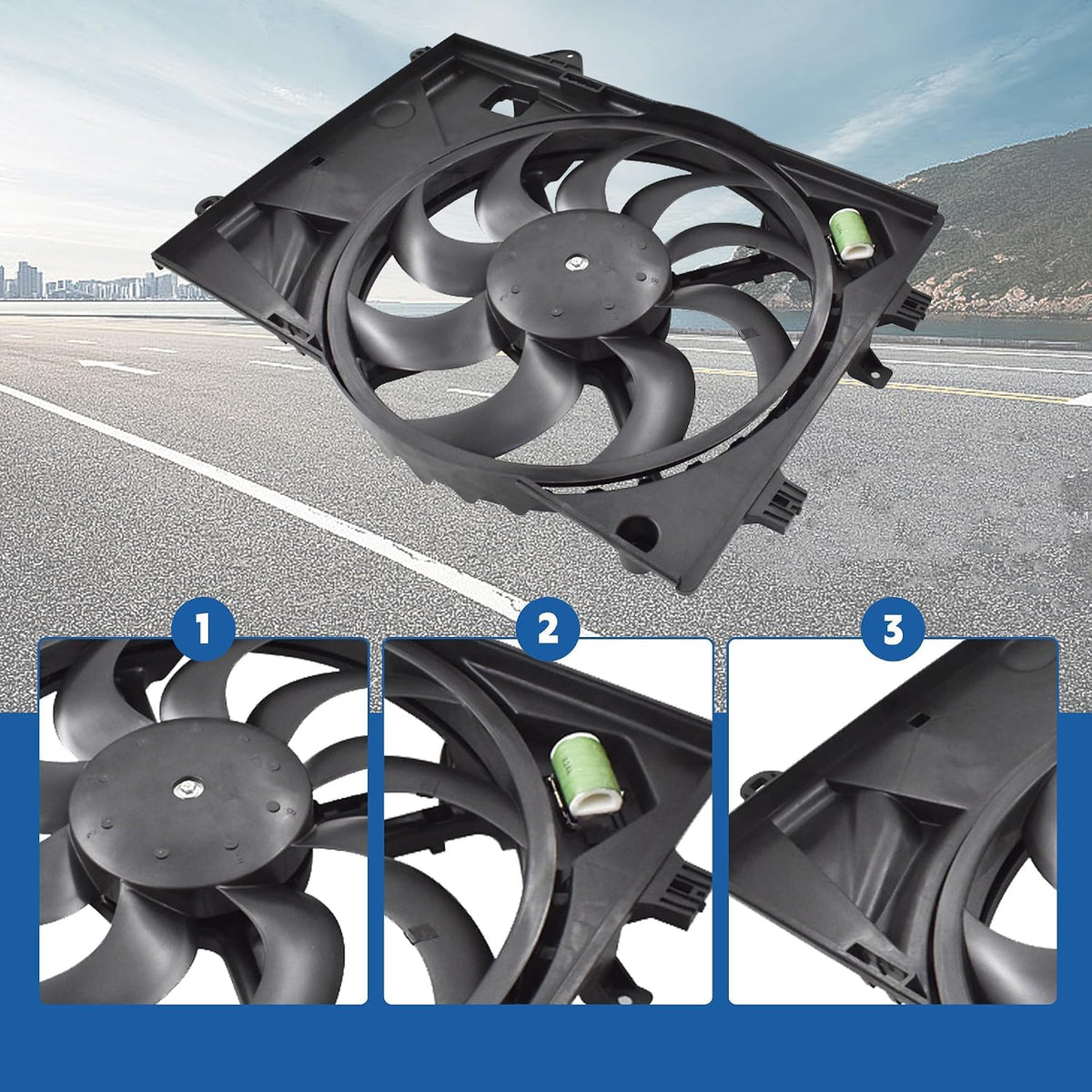 Radiator Cooling Fan Replacement for Chevrolet Sonic 2012-2015 1.8L L4