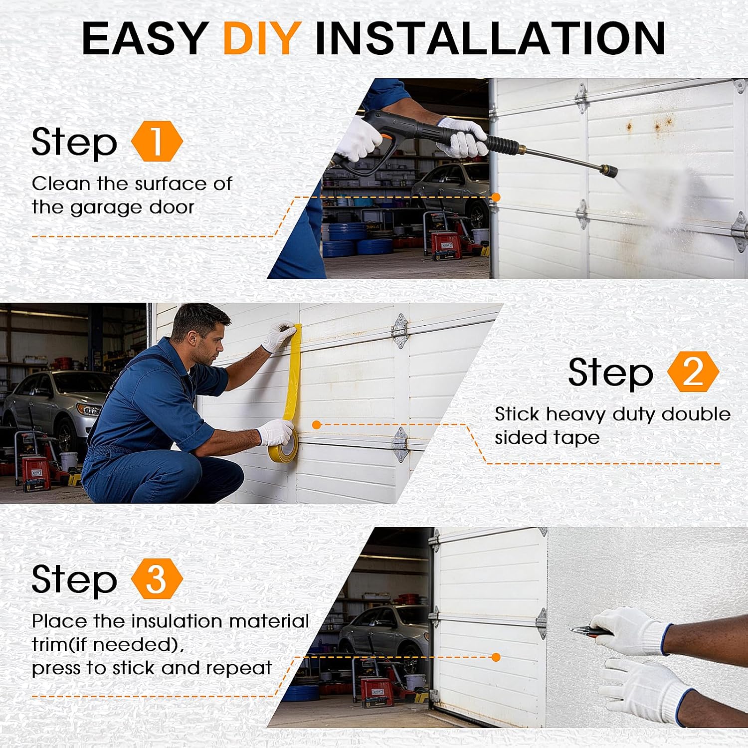 Garage Door Insulation Kit for 2 Car 16FT R8, 2FT x 18FT 4 Rolls