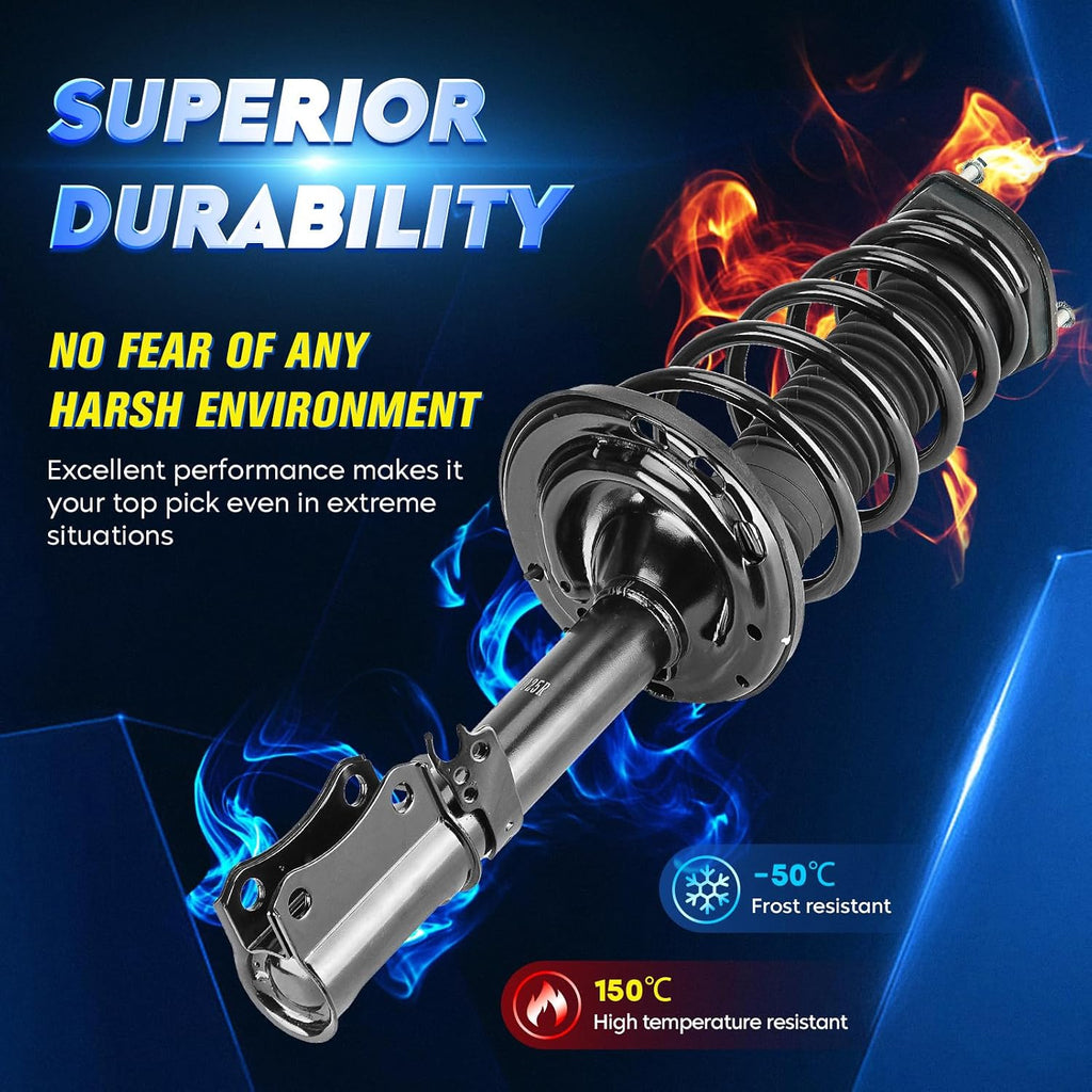 Rear Strut Shock Assembly w/Coil Spring for Toyota Camry 2007-2011, Avalon 2008-2012, Replace 172309 172310, Left & Right, 2PCS