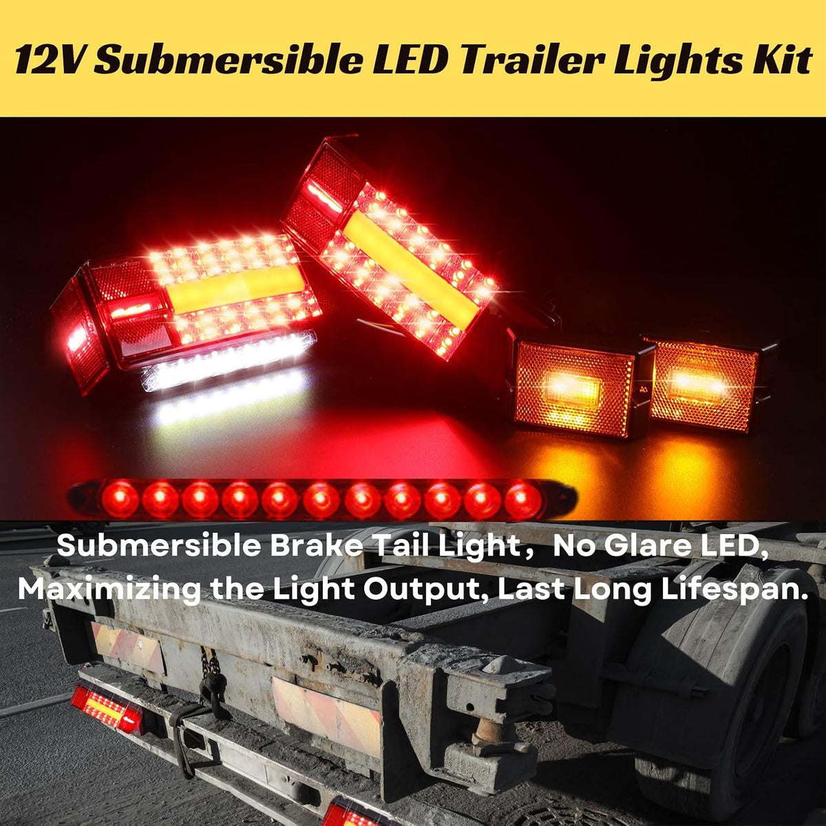 Boat Trailer Lights, Submersible Trailer Light LED Kit