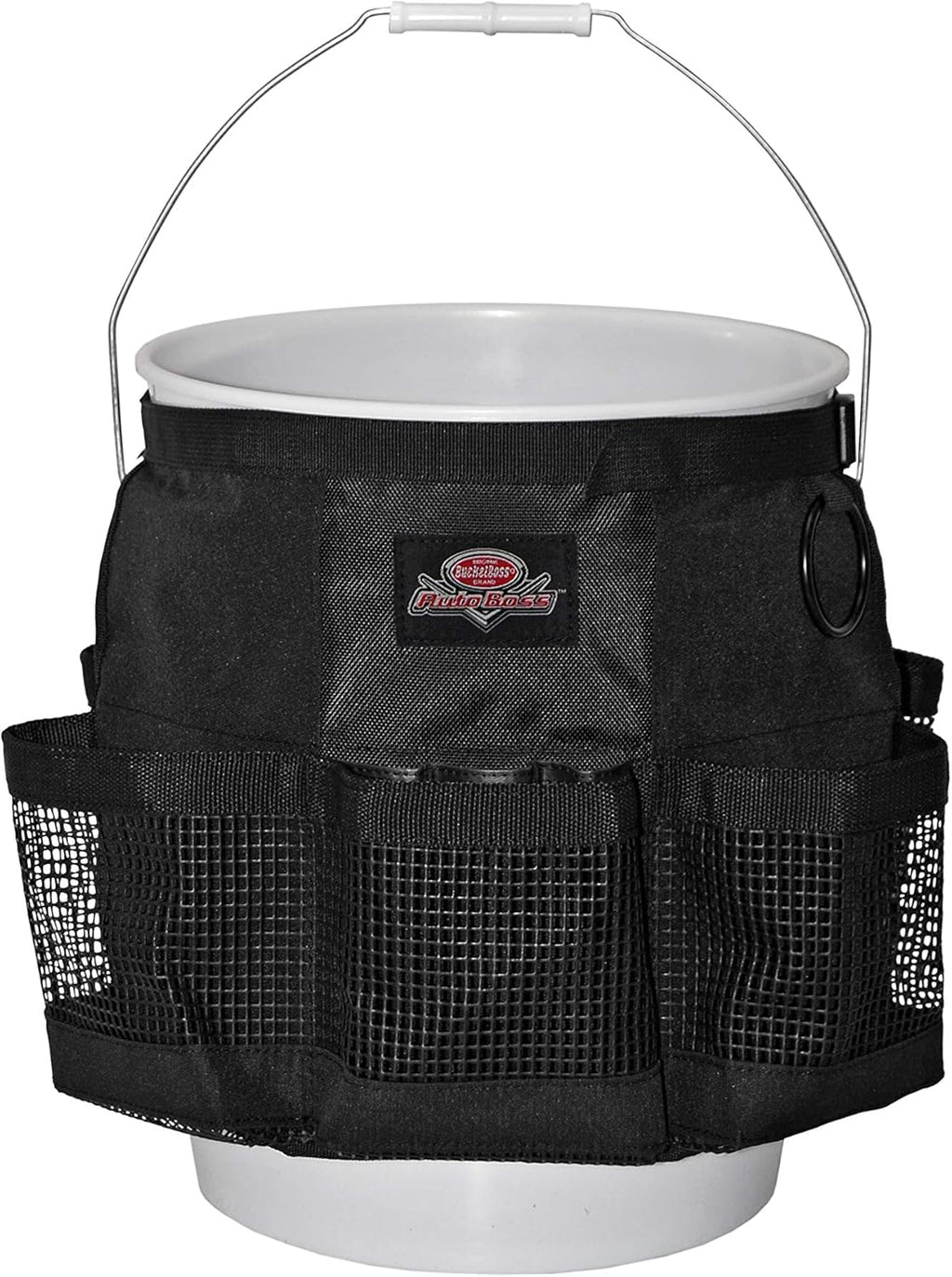 Auto Boss Wash Boss Organizer for a 5 Gallon Bucket, with Fast-Drying, Exterior Mesh Pockets for Car Supplies