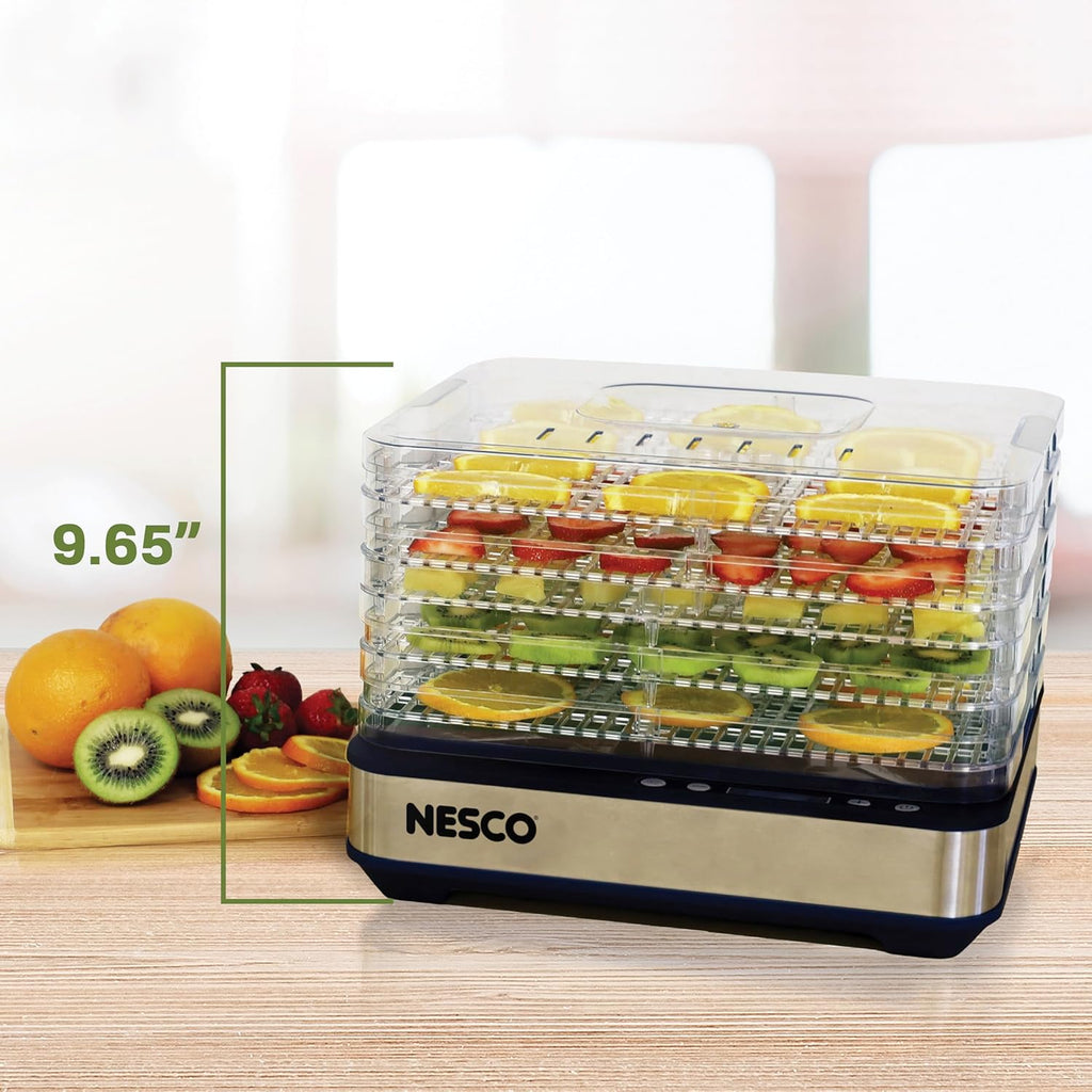 FD-5TC Snackmaster Food Dehydrator – 5 BPA-Free Trays, Adjustable Temp Control, Compact Design for Jerky, Fruit