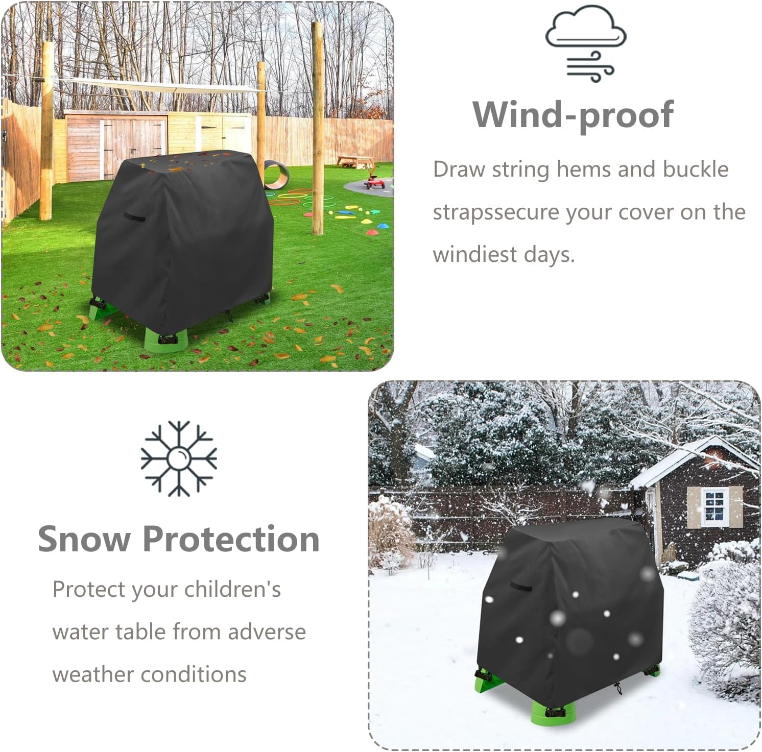 Kids Water Table Cover Fit Rain Showers Splash Pond Water Table,Waterproof Dust Proof Anti-UV Outdoor Toys