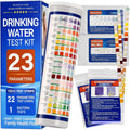 Water Test Kit for Drinking Water, 23-in-1 Water Test Strips for Tap & Well Water, Tests Hardness, Lead, Iron