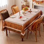 Fall Thanksgiving Rectangle Tablecloth 60 x 84 Inch, Orange