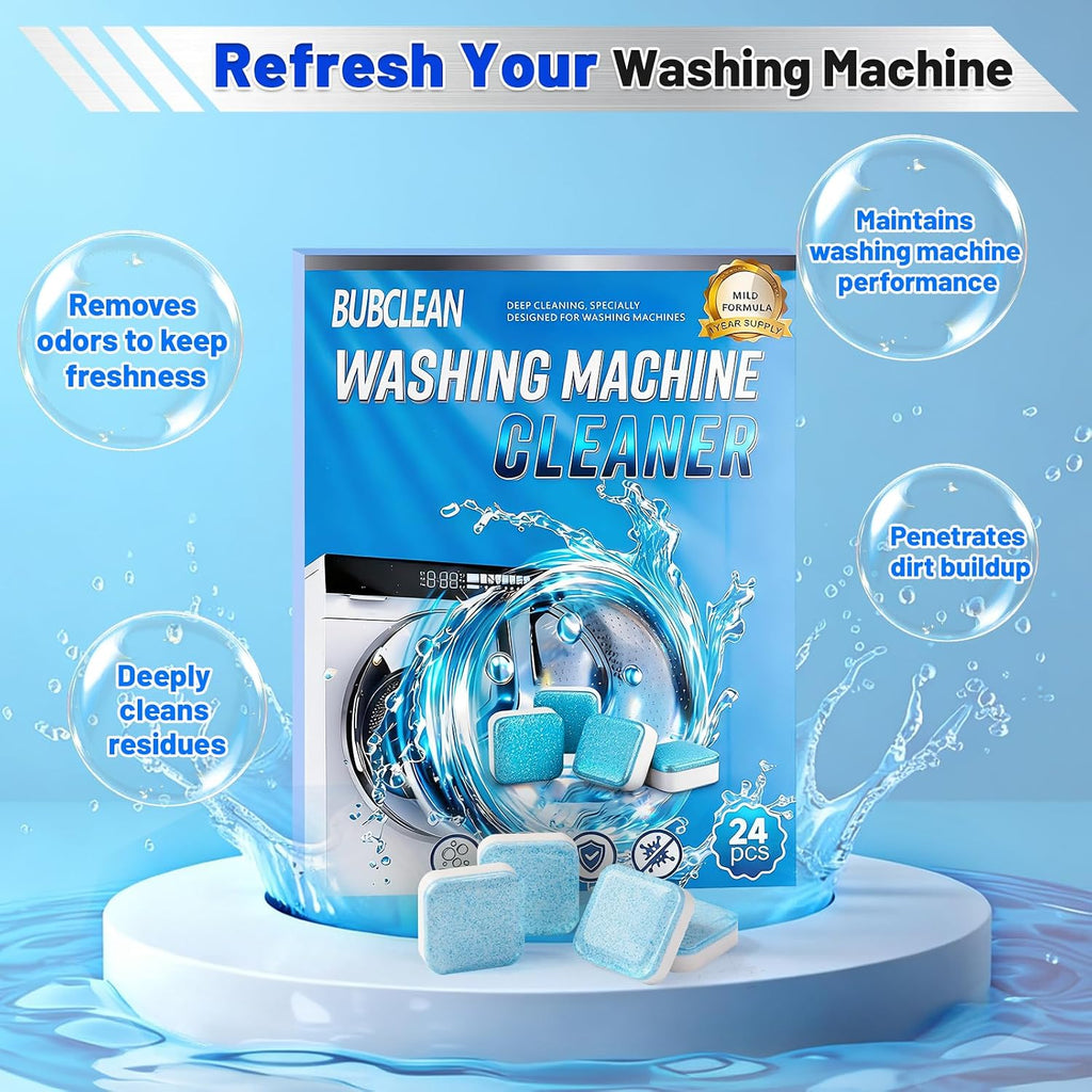 Washing Machine Cleaner Tablets, 24 Pack