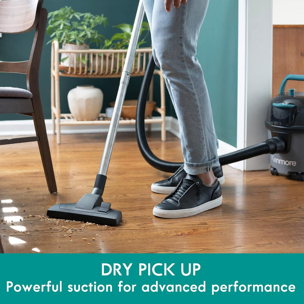 KW3010 Bagged Canister Vacuum 3 Gallon Lightweight | High Efficient, 3 Cleaning Tools, Washable Filter, Hard Floor