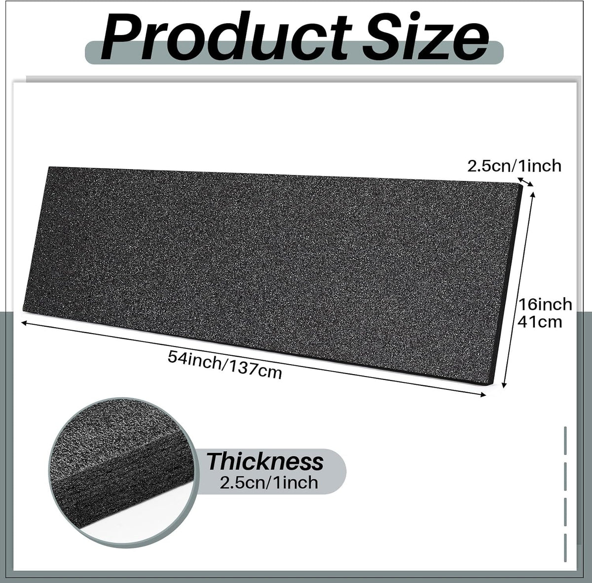 54 X 16 X 1 Inch Polyethylene Foam Sheet for Gun Case