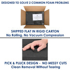 Pick and Pluck Polyurethane Foam Insert 20 × 16 × 1 Inch Thick, 2 Pack
