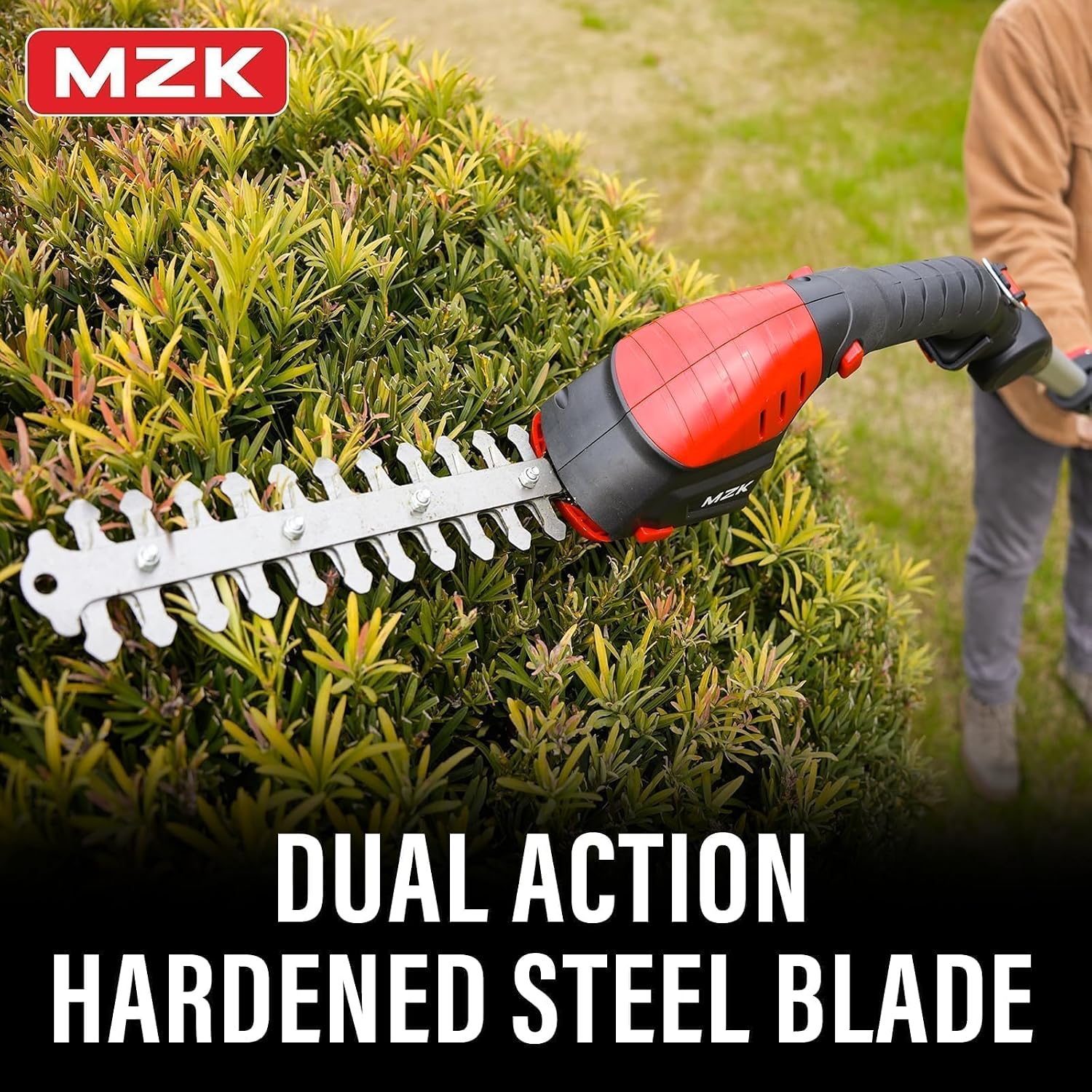 20V 2-in-1 Pole Hedge Trimmer & Grass Shear, 13-Foot Reach | Multi-angle cordless trimmer with extension pole for