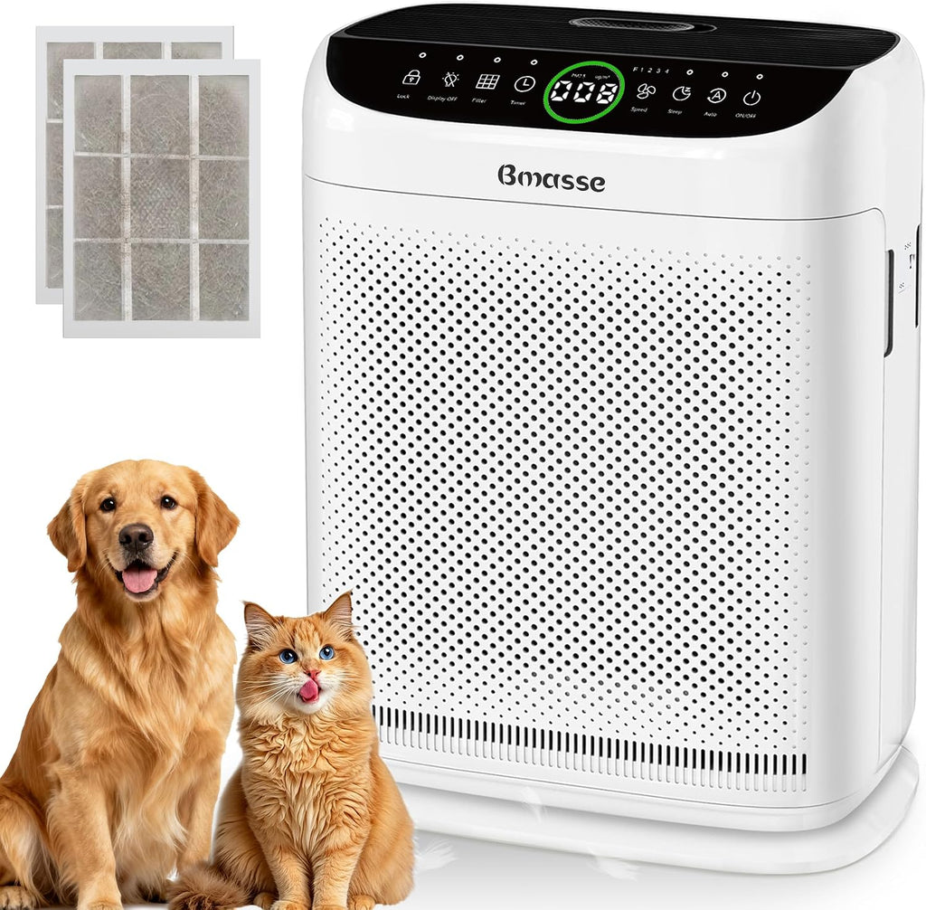 Air Purifiers for Home Pets Large Room Up to 3000 Ft²,HEPA Air Cleaner with Washable Double-Side Filter, PM2.5 Air