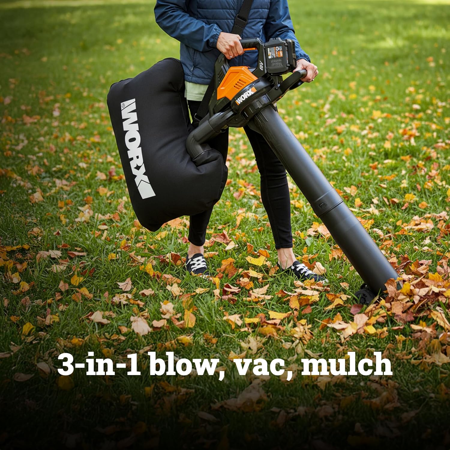 Cordless Leaf Blower, 3 in 1 Blowers for Lawn Care with Leaf Vacuum & Leaf Mulcher, Electric Blower with Brushless