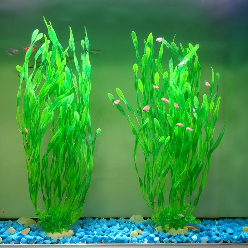 25.98 Inch Tall Aquarium Plants – 2 Pcs Fish Tank Plants Plastic, Large Lifelike Artificial Fish Tank Decorations
