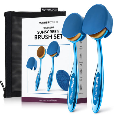 Lotion & Foundation Brush, Kids & Adults, Travel Essential Blue