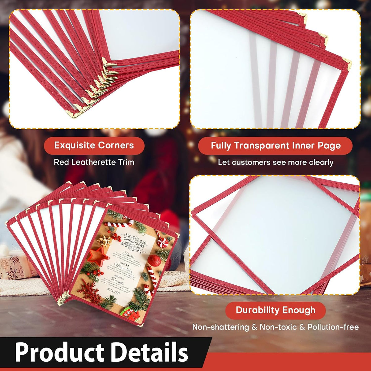8.5 x 11 Menu Covers, 10 Pack 1 Page 2 View Event Menu