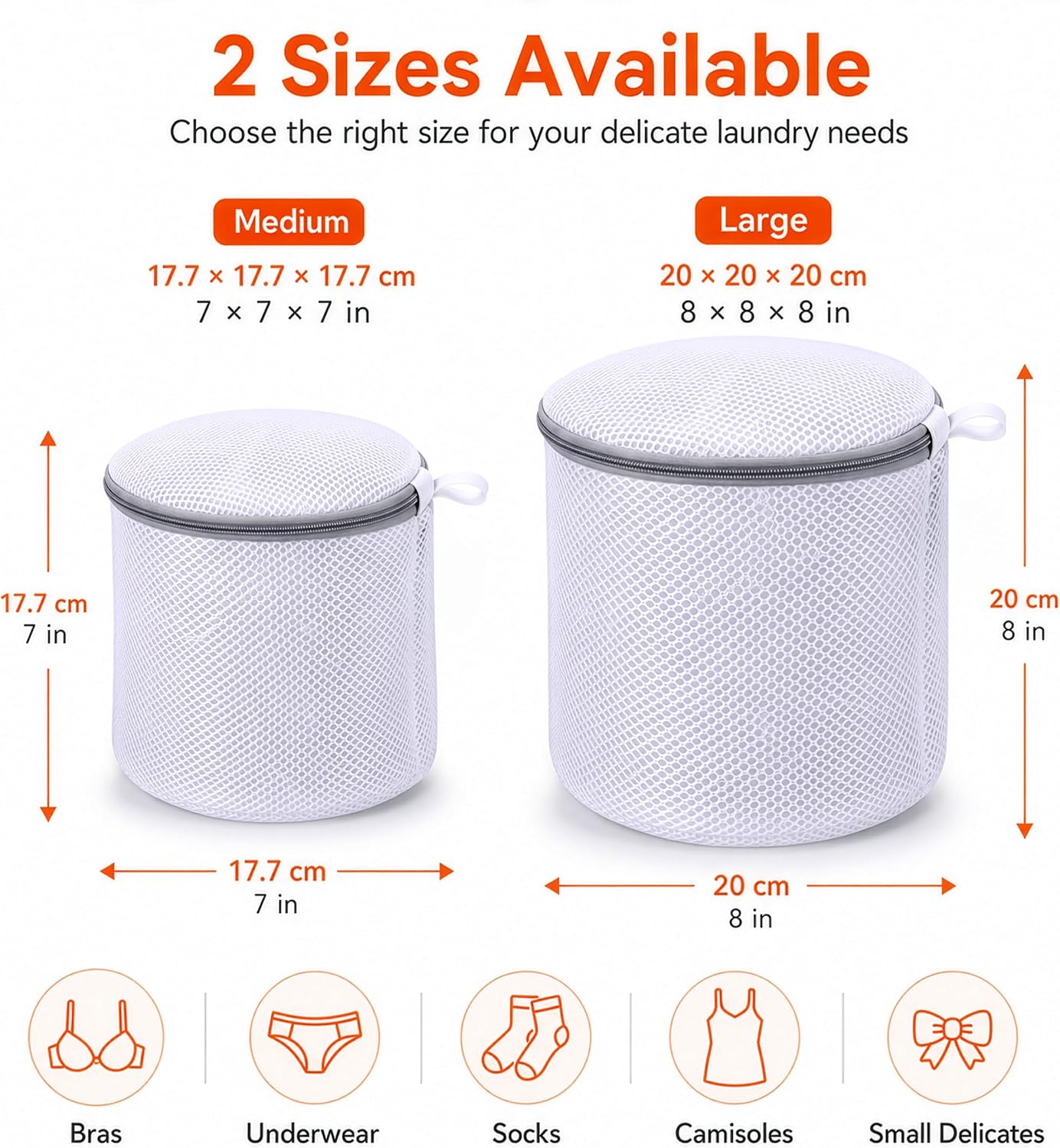 Bra Washing Bag for Laundry, Lingerie Bag for Washing Delicates, 7" | Bra Laundry bag for Washing Machine