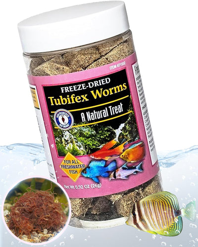 Freeze Dried Tubifex Worms Fish Food -0.92oz (26g)