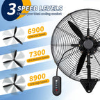 24 Inch Wall Mount Fan Oscillating, High Velocity Industrial Wall Fans