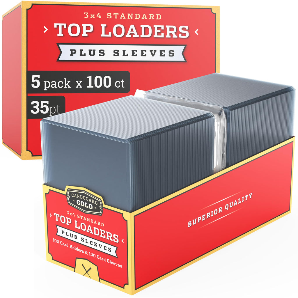 35pt Top Loaders for Cards - 500 Count with Penny Sleeves