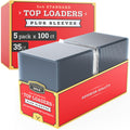 35pt Top Loaders for Cards - 500 Count with Penny Sleeves