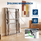 Stainless Steel Folding Work Table,24"x48" Small Portable Foldable Table