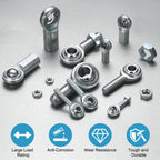uxcell CM8 Rod End Bearing 1/2" Bore, 1/2-20 UNF RH Male, 1045 Steel