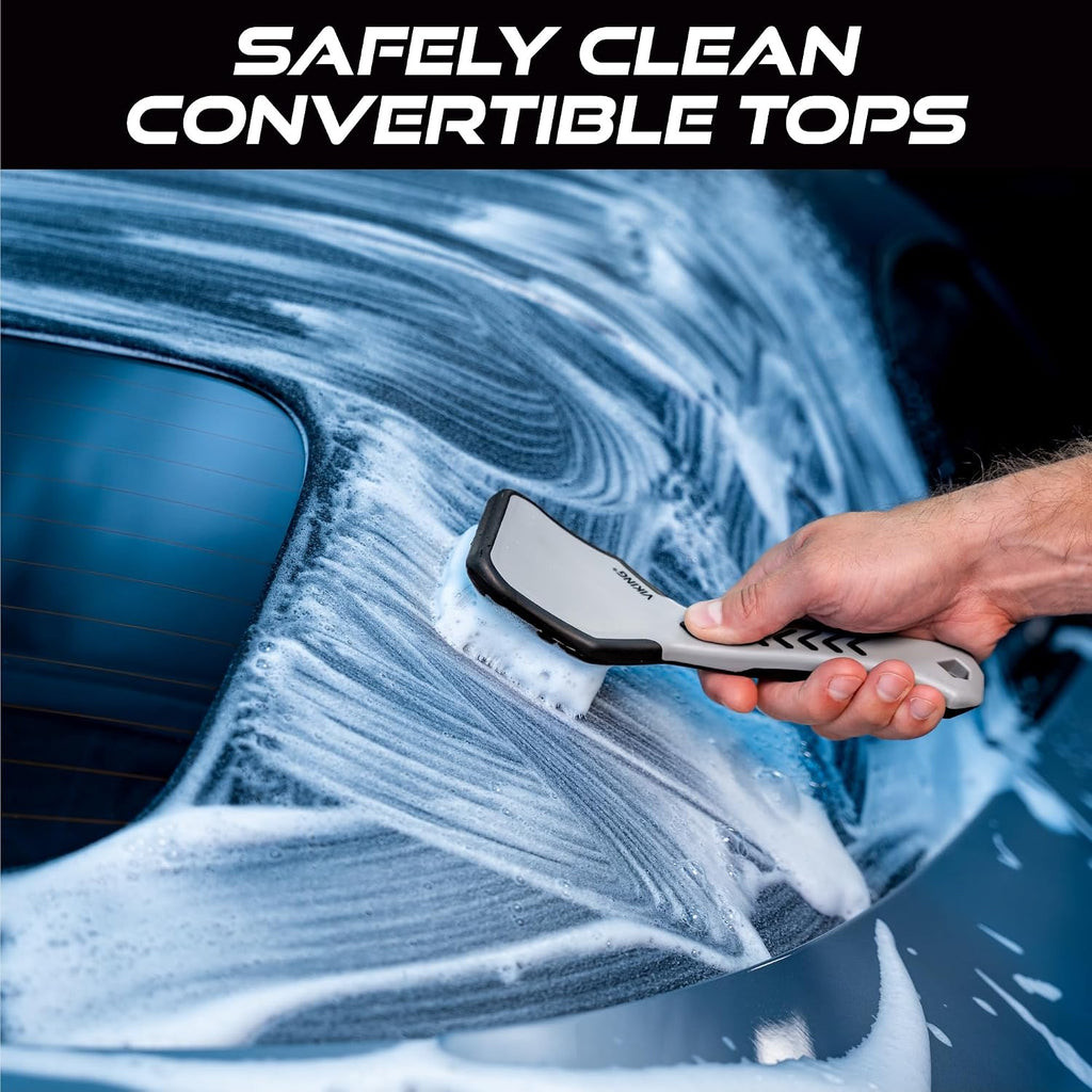 Upholstery Cleaner Scrub Brush Accessory for Cars | Cleaning Brush for Seat Covers and Car Detail Kit, Ergonomic Grip