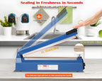 Impulse Sealer 12 inch Manual Heat Sealer Machine with Adjustable Heating Mode, ABS Shrink Wrap Bag Sealers for