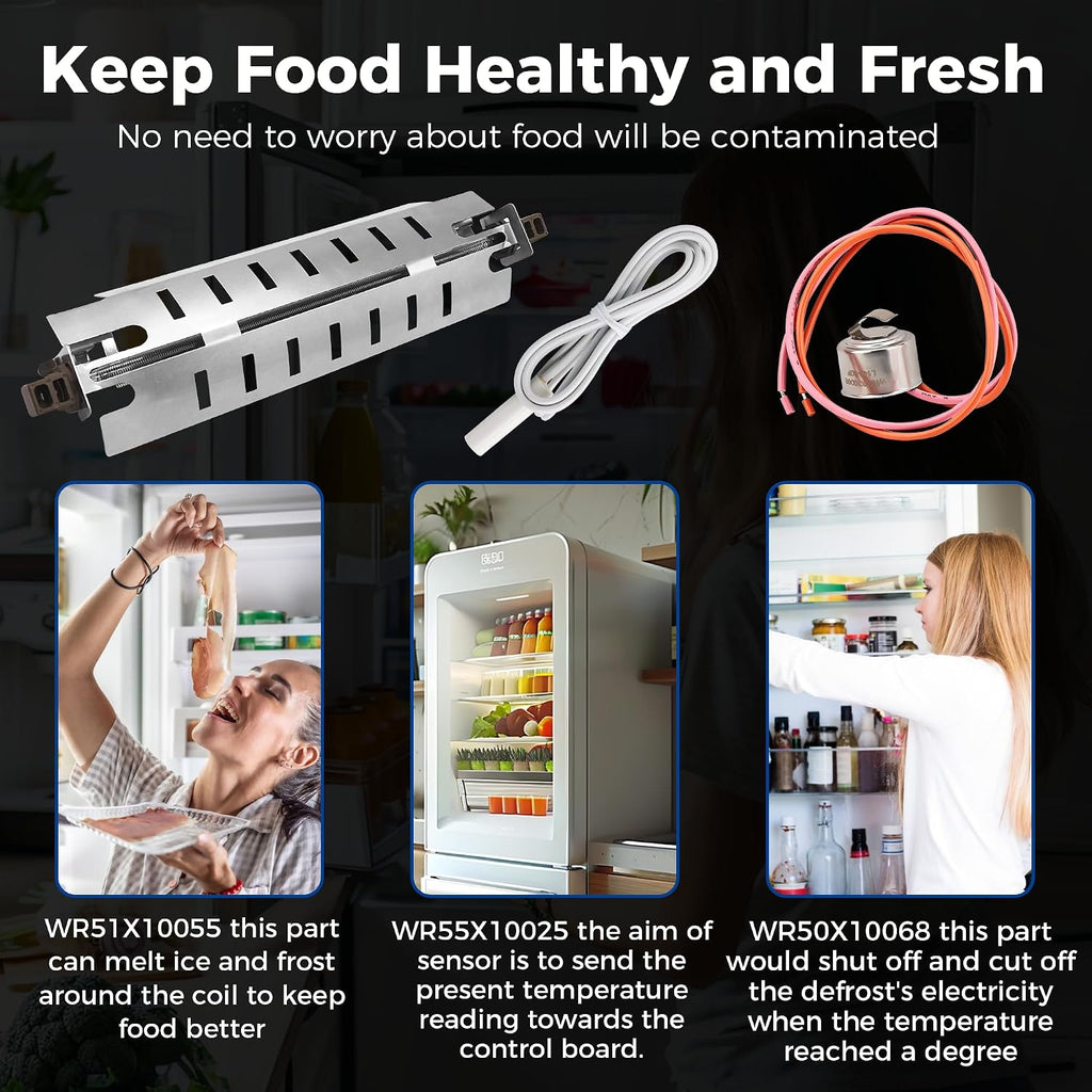 Romalon WR51X10055 Refrigerator Defrost Heater Kit