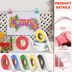 5 Roll Double Sided Foam Tape for Crafts with Acrylic Storage Box 0.75 x 0.47 Inch Pre-Cut Foam Mounting Tape Square