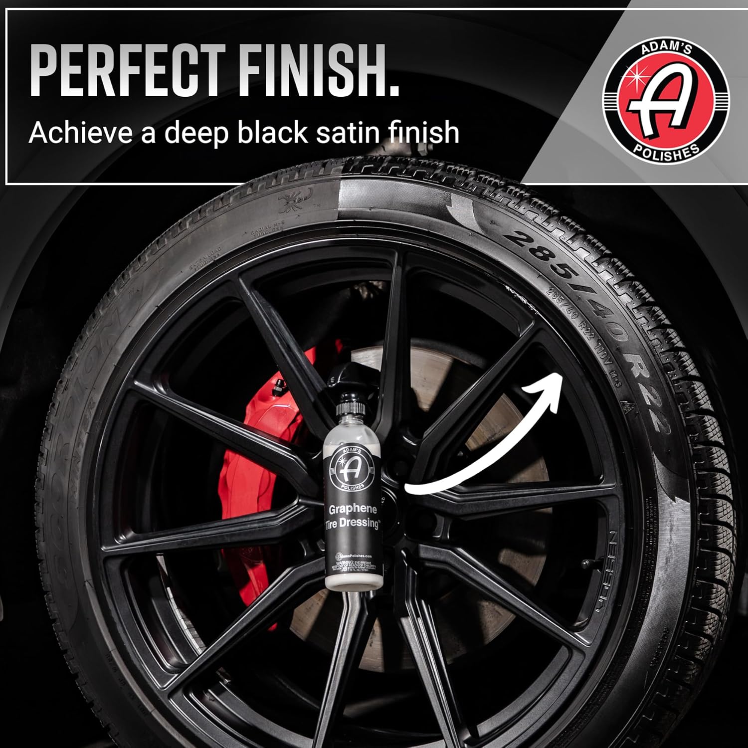 Graphene Tire Dressing - Deep Black Finish W/Graphene Non Greasy Car Detailing | Use W/Tire Applicator After Tire