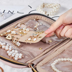 Travel Jewelry Case Organizer, Tangle-Free Necklace Storage Bag