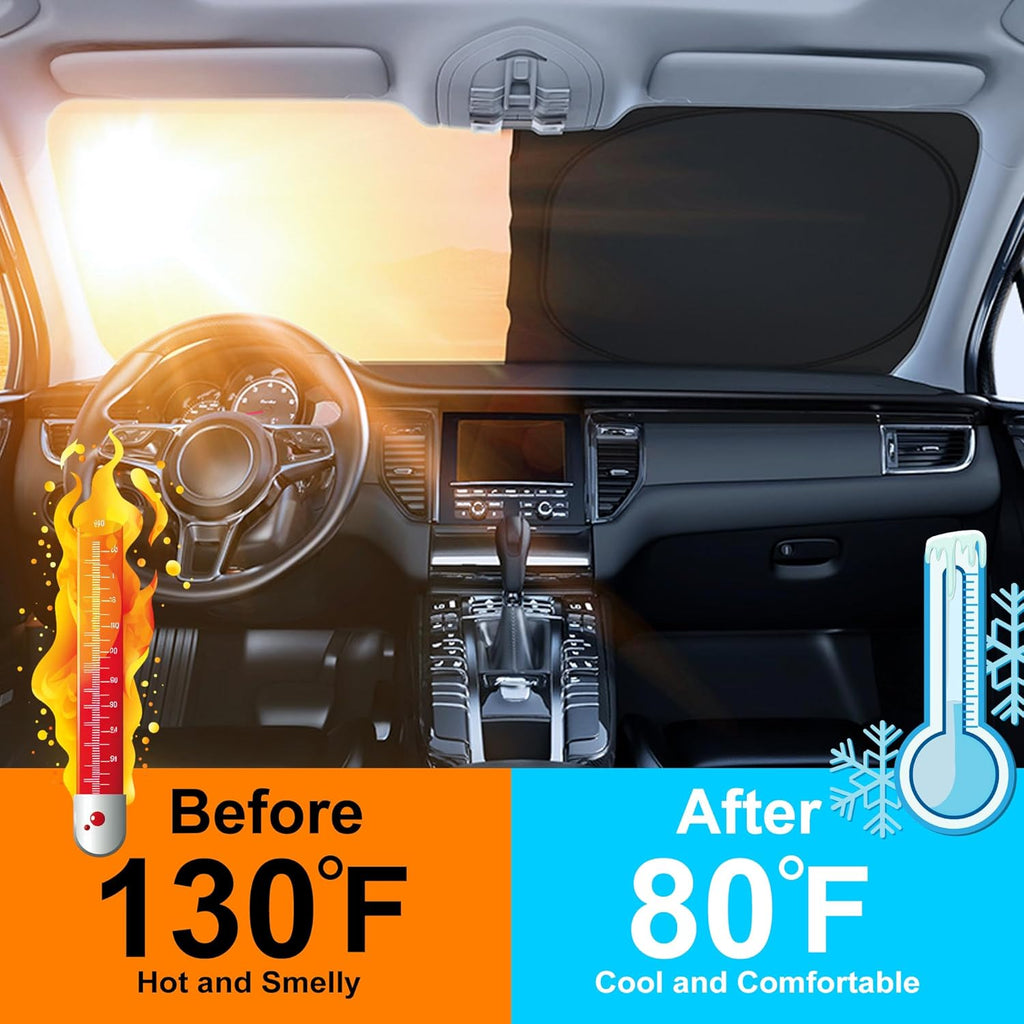 Windshield Sun Shade Compatible with 2022 2023 2024 2025 2026 Ford Maverick Hybrid XL XLT Lariat Truck Accessories