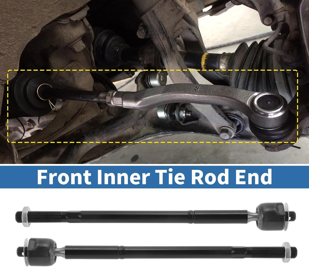 X AUTOHAUX Front Inner Tie Rod Ends Kit EV801193 for Toyota Matrix 09-14