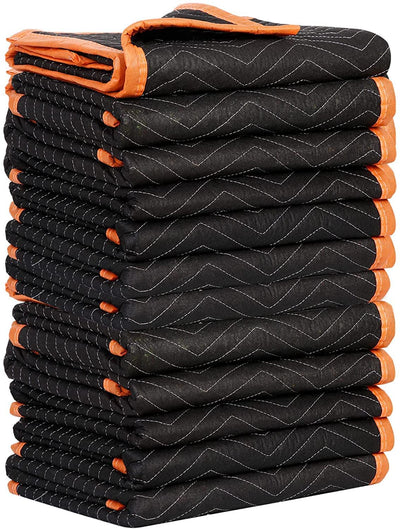 Moving Packing Blankets 72 x 40 inch (27 lb/dz Weight) Professional Quilted Shipping Furniture Pads Heavy Duty Padded