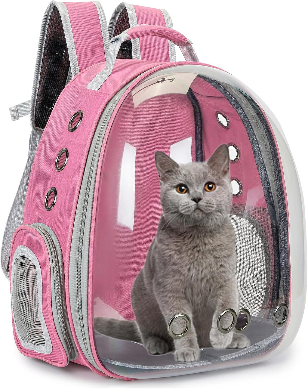 Cat Backpack Carrier Bubble Carrying Bag (Pink)