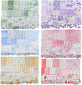480 Pcs Floral Scrapbook Paper Junk Journal Stickers Supplies 6 Spring Scrapbook Supplies for Planner Journaling Album