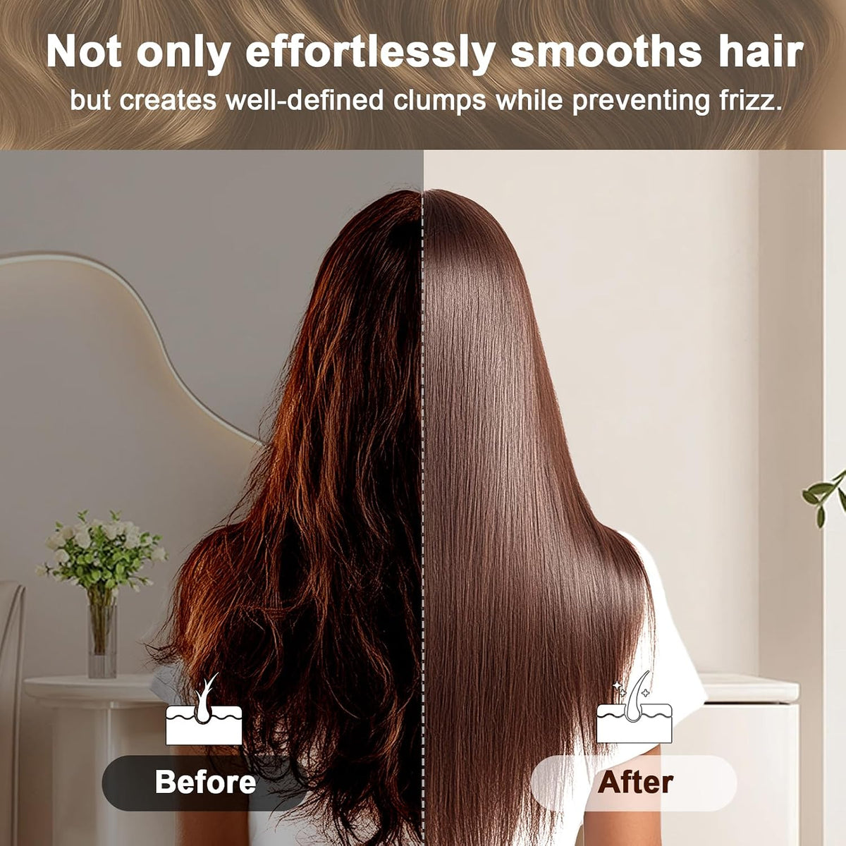 Wet Natural Boar Bristle Hair Brush for Fine Hair - A Great Gift | Smoothing Vented Detangling, Hair Texture, Gentle