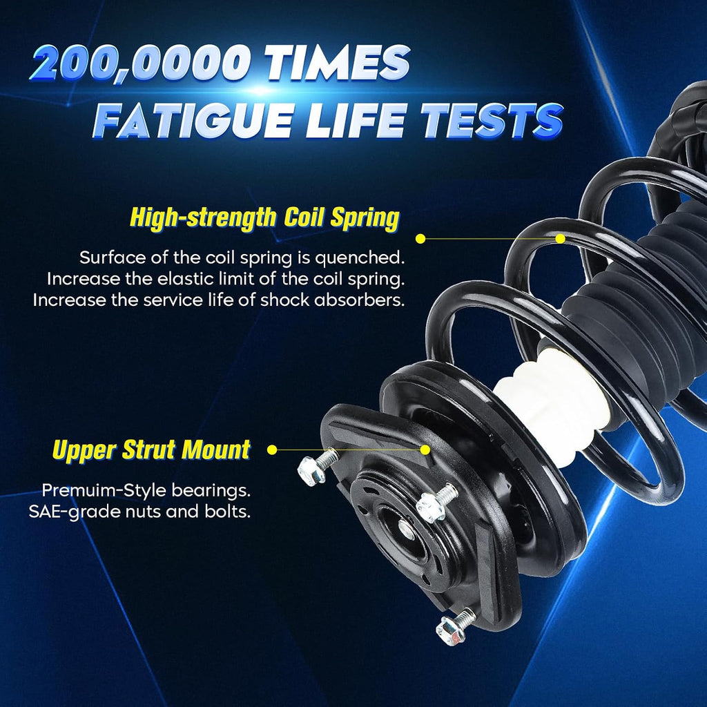 Front Strut Shock Assembly w/Coil Spring for Toyota Corolla 2003-2008, Replace 172114 172115, Left & Right, 2PCS