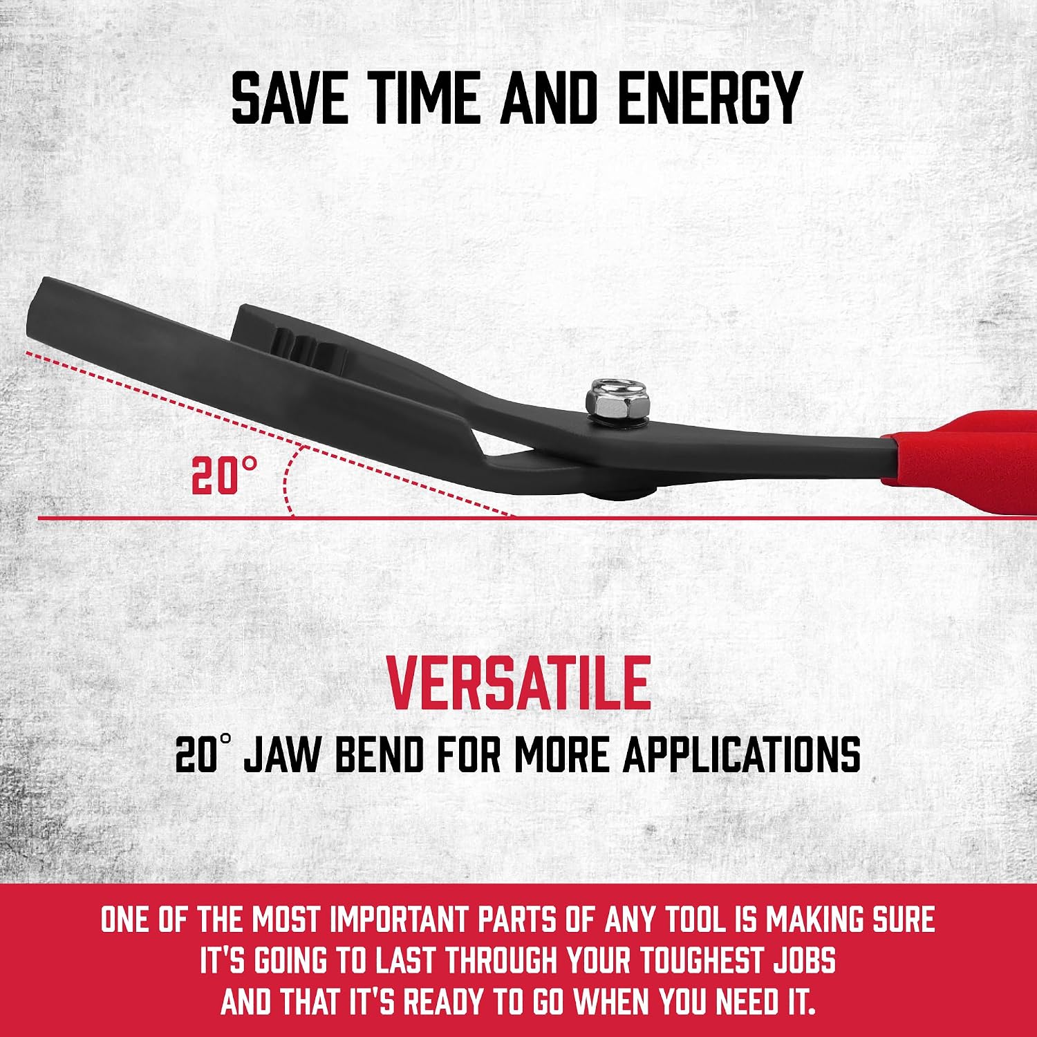 12" Adjustable Oil Filter Pliers, Adjustable Oil Filter Wrench Removal Tool (Red)