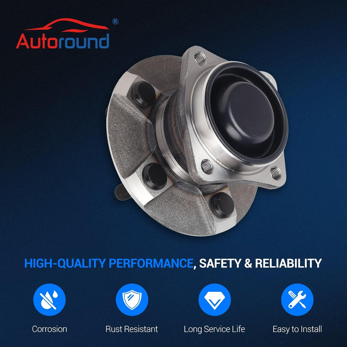 Autoround 512218 Rear Wheel Hub Assembly Fits 03-08 Toyota Corolla/Matrix