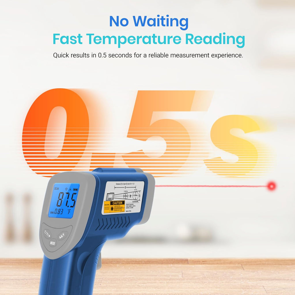 Infrared Thermometer Laser Temperature Gun 774, Blue