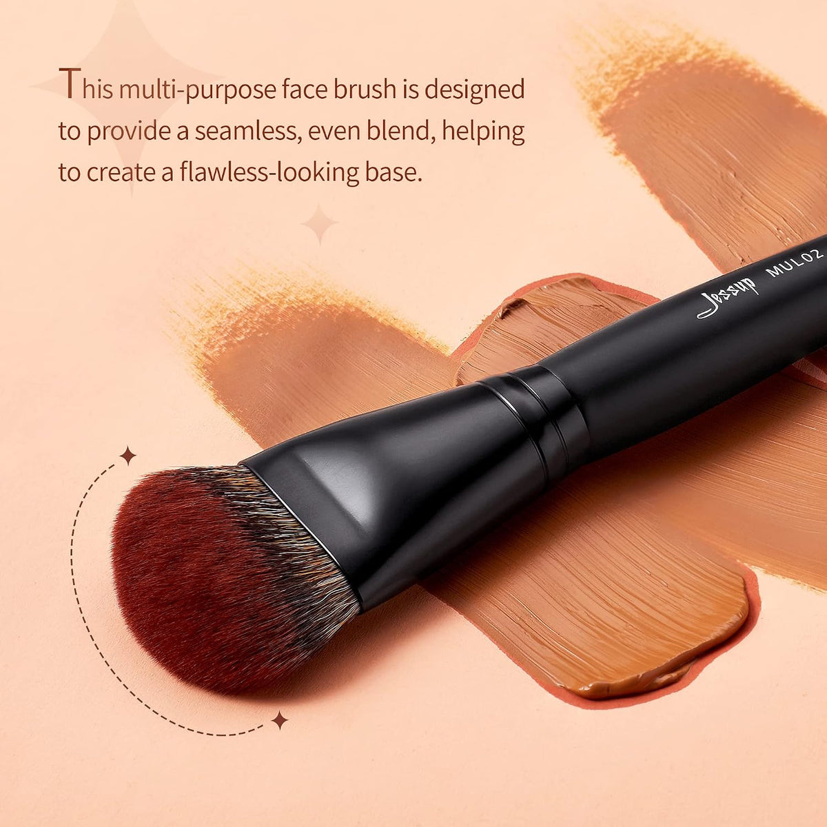 Foundation Brush for Liquid Makeup, Angled Face Makeup Brush, MUL02