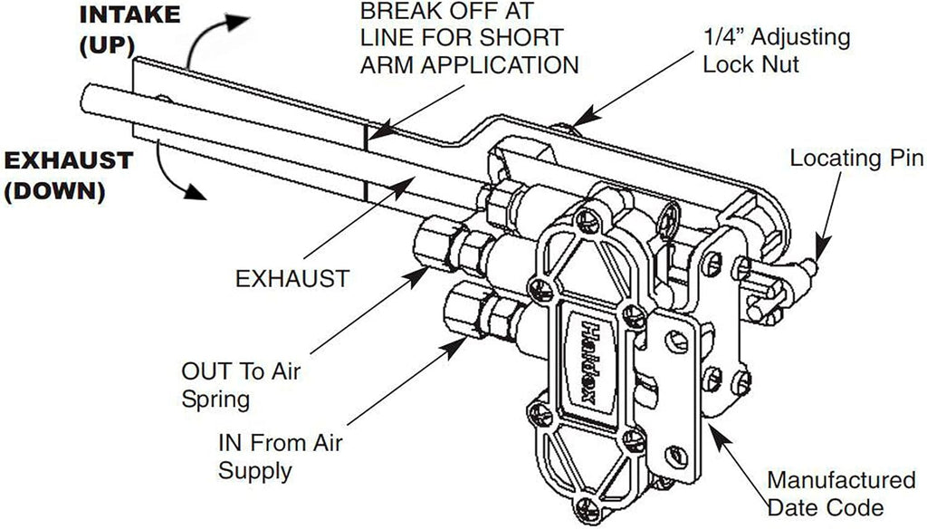 Haldex Midland 90054007 Height Control Valve, 1 Pack